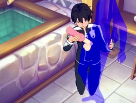 在这款剑术在线Yaoi Fanfic中体验Kirito的感性技能。 看着他用专家的手看着一个幸运的朋友，导致了令人振奋的高潮。 在这次动画同性恋冒险中享受热情的相遇。